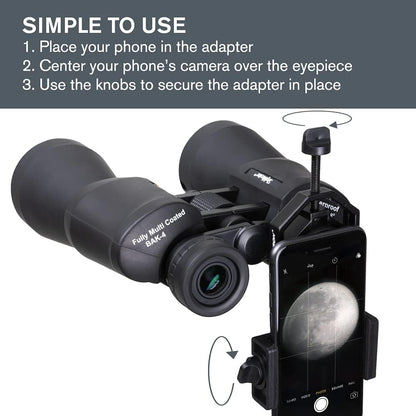 Celestron 81035 Basic Smartphone Adapter - Compatible with Telescopes, Binoculars, Spotting Scopes and Microscopes, Capture Images and Video Through Your Eyepiece, Black